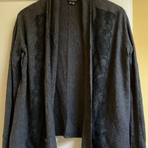 Theory Charcoal Open Front Jacket